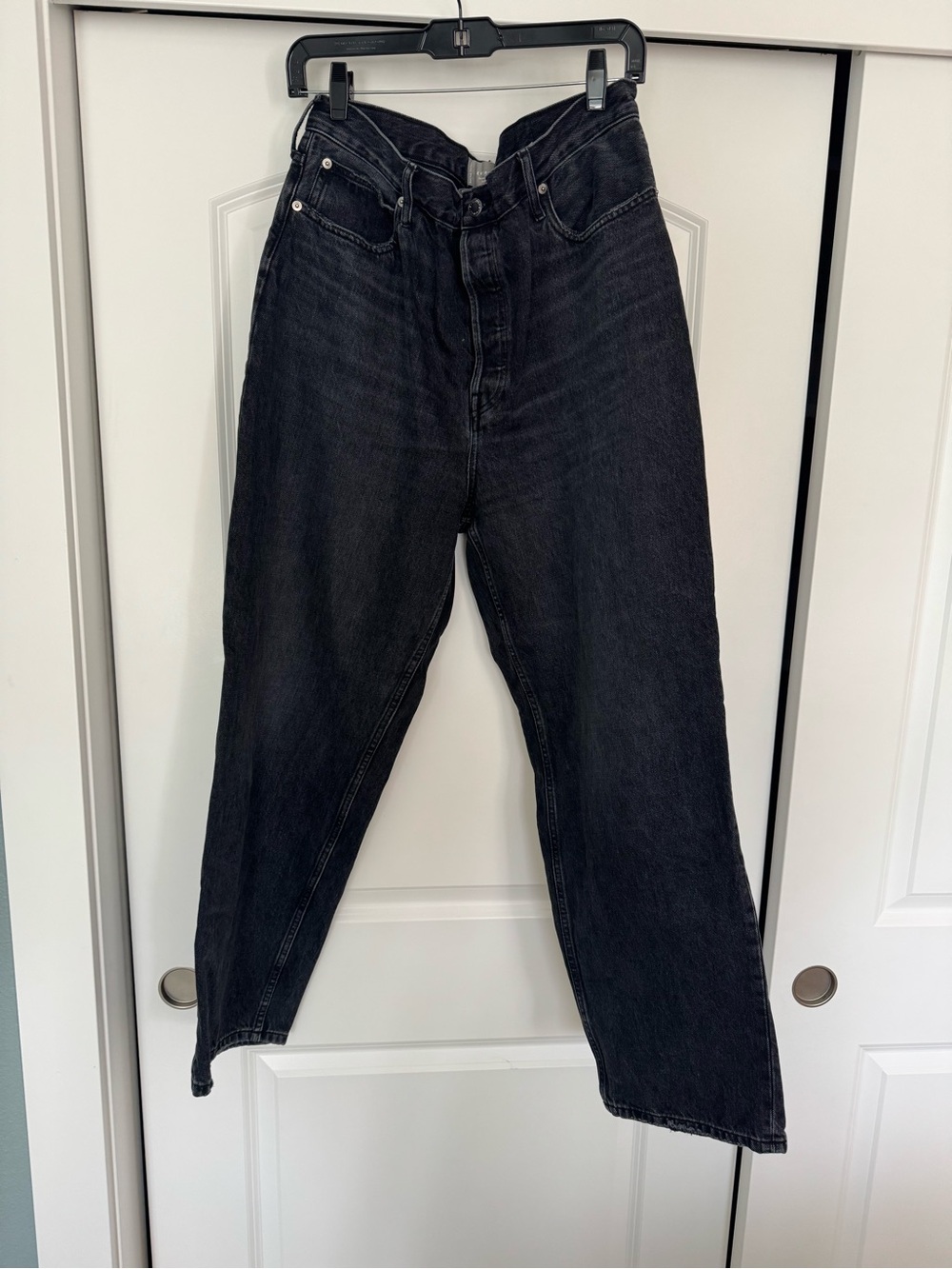 Everlane Black Straight-Leg High-Rise Jeans
